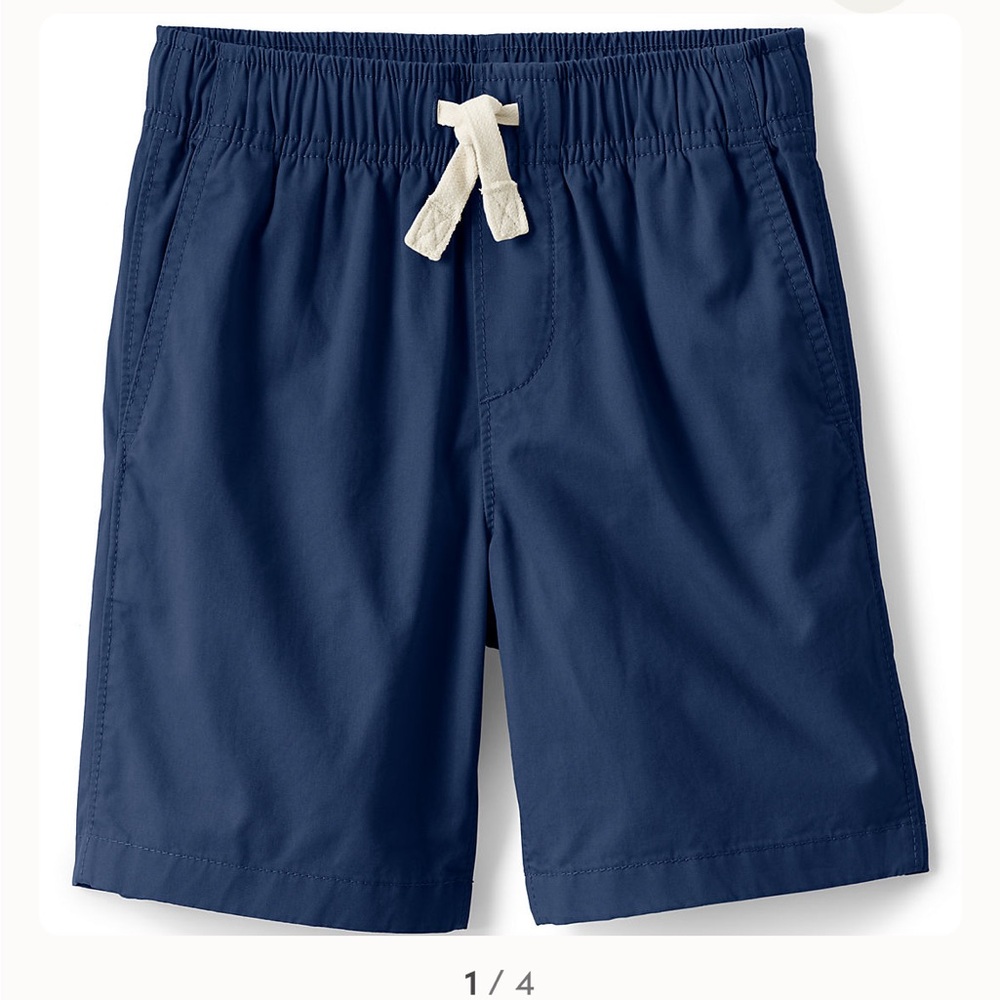 Lands End Kids Pull On Elastic Waist Shorts (M) (size 8) navy blue NWT
